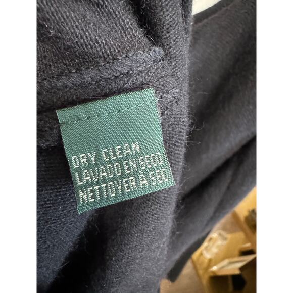 Lauren Ralph Lauren Black Knit Midi Dress Wool Angora Classic Luxury Timeless M - Picture 11 of 11